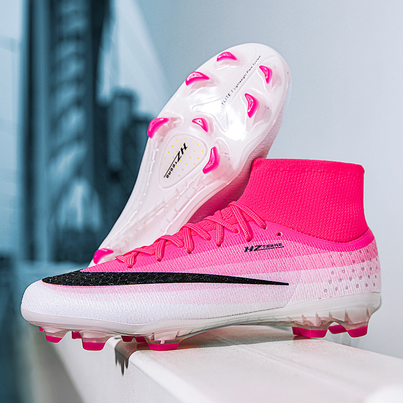 Factory Direct Sales of New Cross-Border High-Top Football Shoes for Men and Women, Adult Grass Field Training Non-Slip and Wear-Resistant Football Shoes