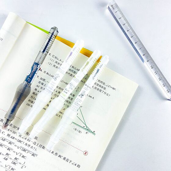 ♔ Square Root of Three Elastic Fracture Pen to Reduce Burden and Decompress Gel Pen Press Soft Grip Cst Head Quick-Drying Brush Pen