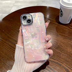INS炫彩鐳射鬱金香適用iPhone15/12手機殼14ProMax蘋果11女13PM軟