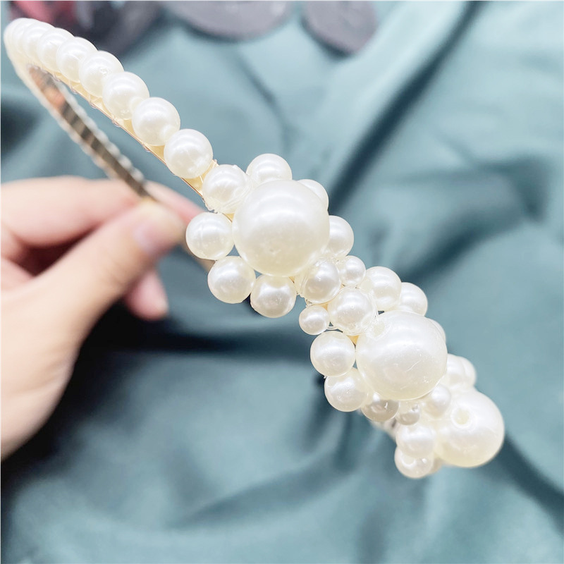 Wholesale Jewelry Retro Alloy Winding Chain Pearl Headband Nihaojewelry display picture 5