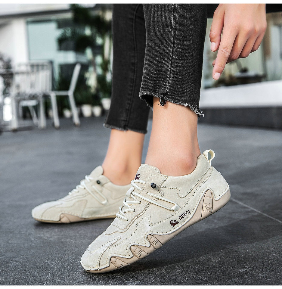 Giày thể thao da thật unisex cổ thấp mũi tròn, đế cao su, phong cách năng động — 662-3 mặt Da Màu Hồng, 662-3 mặt da màu cát, 662-3 mặt da màu nâu, 662-3 mặt da màu xám chi tiết 20