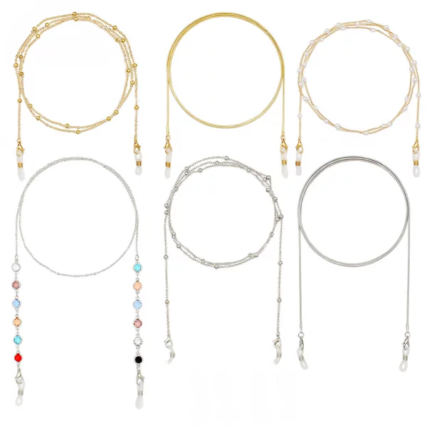 European and American Cross-Border Exquisite Glasses Chain, High-End Women's Halter Lanyard, Fashion Chain, Mask, Trendyy Sunglasses Hanging Chain