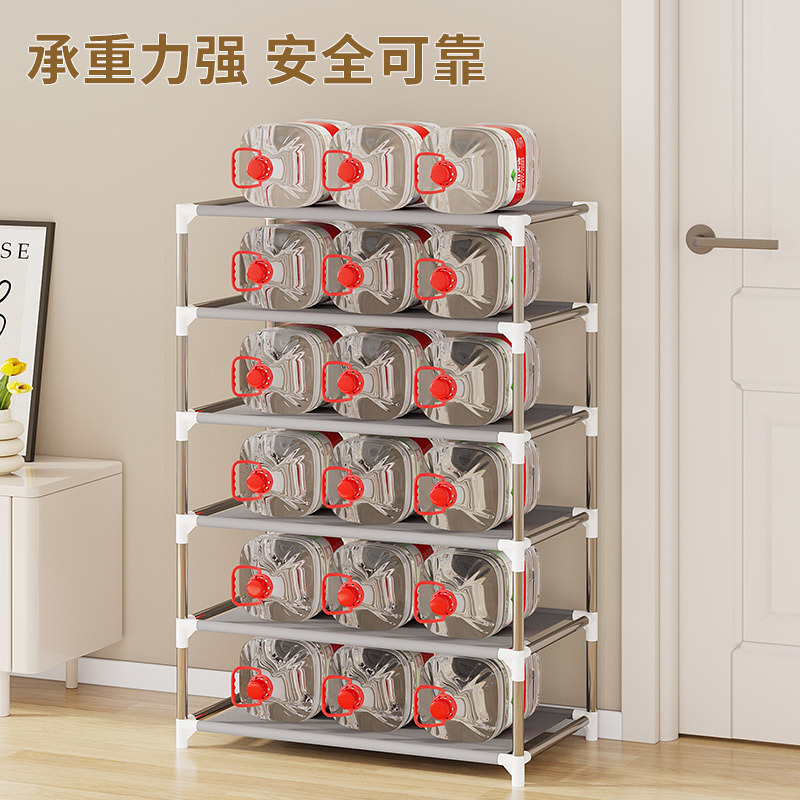 Estante de zapatos simple multicapa a prueba de polvo ensamblaje doméstico económico ahorro de espacio puerta de dormitorio pequeño estante de zapatos almacenamiento armario de zapatos