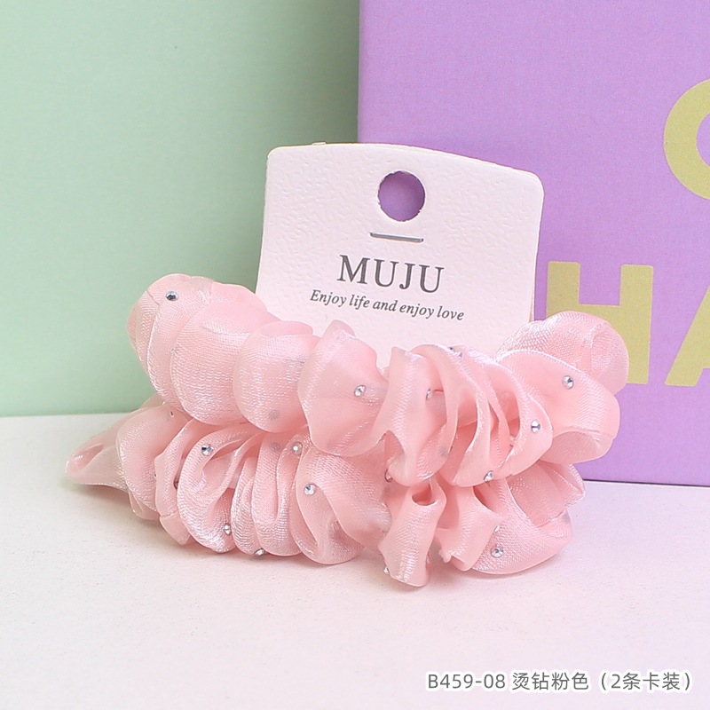 [Carga de tarjeta] sensación de alto nivel coreano de cabello de código de barras de moda de alta elasticidad de cabello anillo de cabello correa de cola de caballo