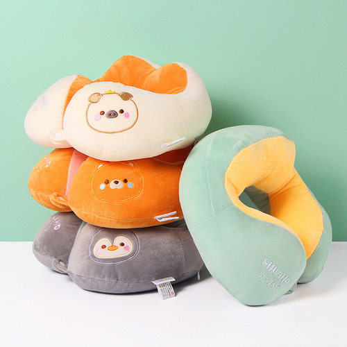 U-shaped pillow neck pillow cartoon airplane travel headrest neck pillow portable car cervical spine pillow for students