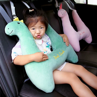 Headrest Car Pillow Long-Distance Car - childrens-sleeping-pillow-dinosaur-6048cm