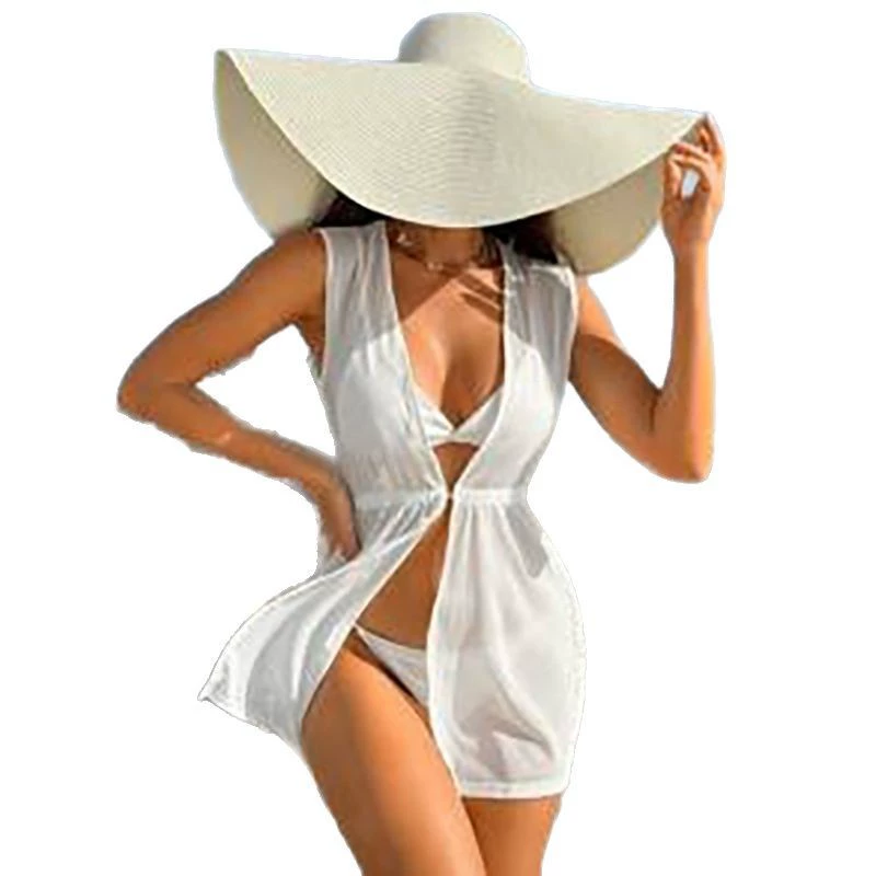 Short beach brace, sun protection clothing, swimwear, cardigan, European style