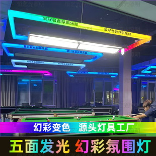 Three-dimensional five-sided luminous magic billiard atmosphere light acrylic colorful color changing light dazzling led strip light