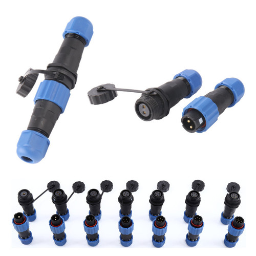 SD13/SP13 Waterproof Aviation Connector Plug and Socket 1-7 Pin Gold Plated Male and Female Mobile Adapter IP68 Waterproof Connector