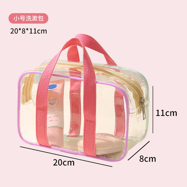 Jelly Bag Business Trip Transparent Makeup Pvc Toiletry Cosmetics Cosmetics Bag Travel Waterproof Swimming Cosmetics Beach Bag
