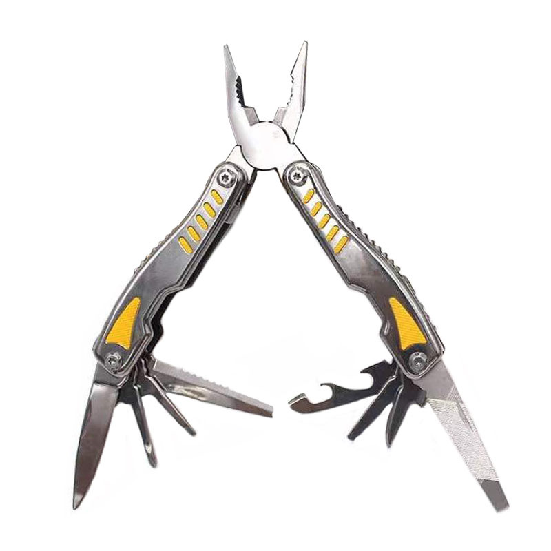 厂家供应多功能镜光面折叠钳 亮面便携户外多用车载礼品工具钳