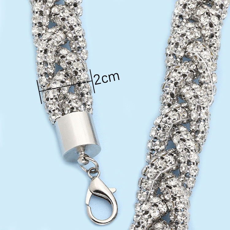 Nueva cuerda trenzada DIY con diamantes de imitación de 3 mm y 4 filas para decoración transfronteriza - Cuerda de diamantes de imitación en forma de campana para accesorios de ropa DIY, decoración de zapatos y accesorios para bolsos image 4