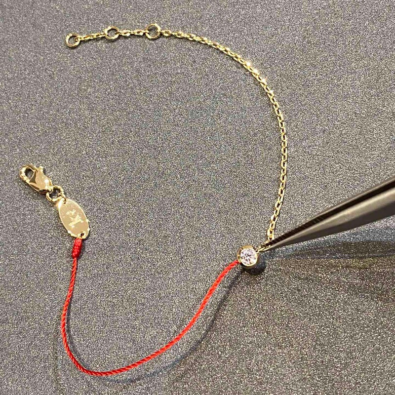 925 Sterling Silver high quality Red Rope Bracelet Plated with 18k Thick Gold Female Couple Best Friend Lucky Rope High Version