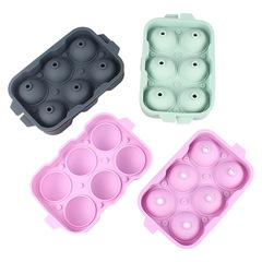 Silicone Ice Ball Mold Large 6-Grid Round Whiskey Ice Ball Reusable Home Ice Making Mold