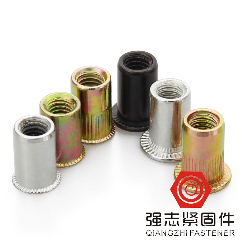 拉铆螺母/平头铆螺母/滚花沉头拉铆螺帽/平头柱纹拉铆帽M3-M12
