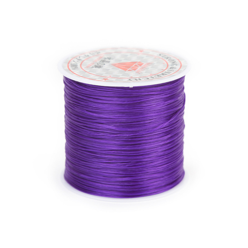 Suministro 0,8mm cuentas de cristal planas hilo elástico extensión del pelo accesorios DIY material de cuentas cuerda pulsera cuerda al por mayor