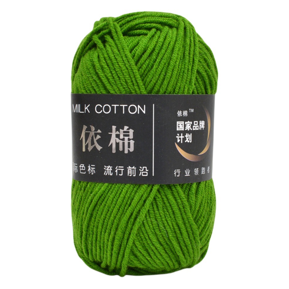 Yimian 4-Strand cuatro-Strand leche algodón lana al por mayor niños bebé hilo de ganchillo muñeca gancho zapatillas manta tejida hilo