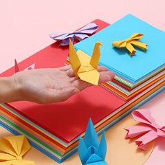 工場直販 正方形 カラー折り紙 幼稚園 手作り折り紙 切り絵 15cm 10色 折り鶴
