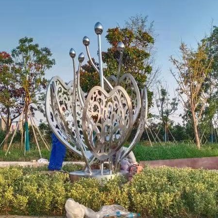 不锈钢雕塑 雕塑艺术品 园林雕塑 雕塑不锈钢  蒲公英雕塑