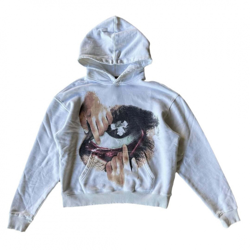 Unisex Retro Funny Teeth Print Hoodie - Fleece-Lined Pullover Sweatshirt For Men & Women_voghion.com