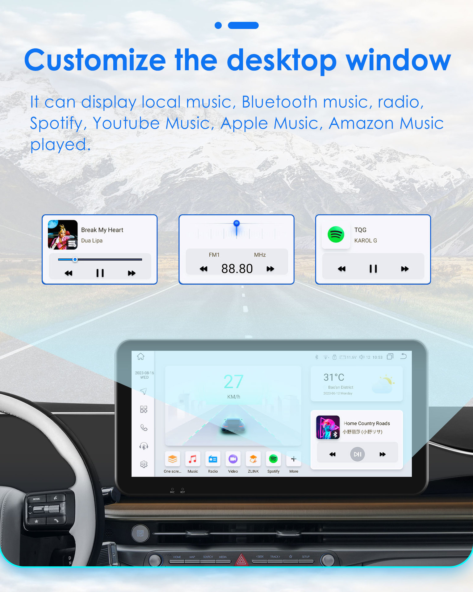 The cross-border model is suitable for 06-21 Toyota FJ Cruiser car MP5 Bluetooth navigation GPS all-in-one