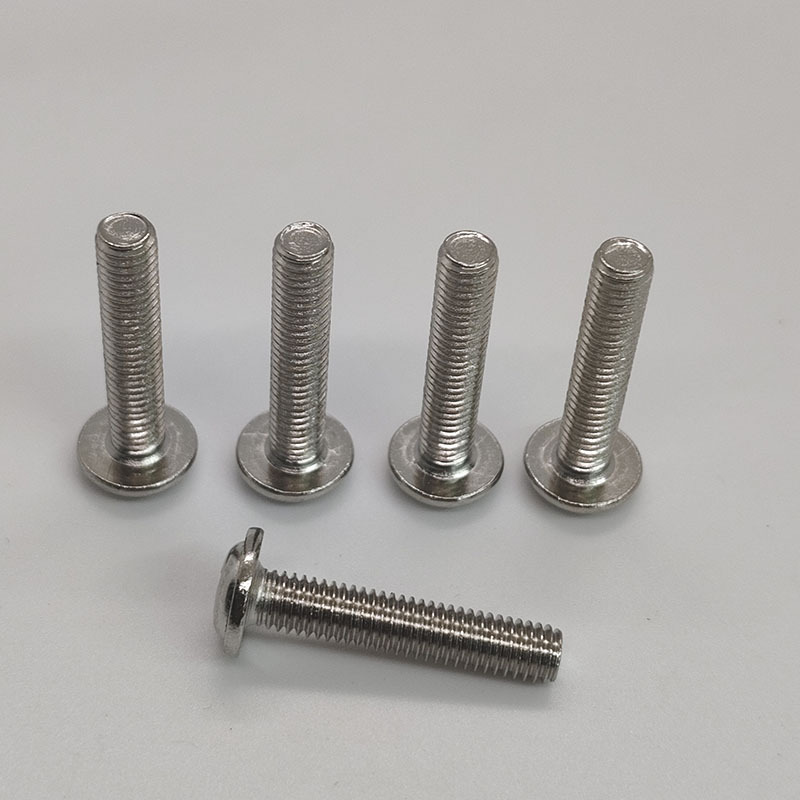 304不锈钢 十字带垫圆头螺丝PWM盘头带介机牙电子螺丝 M4