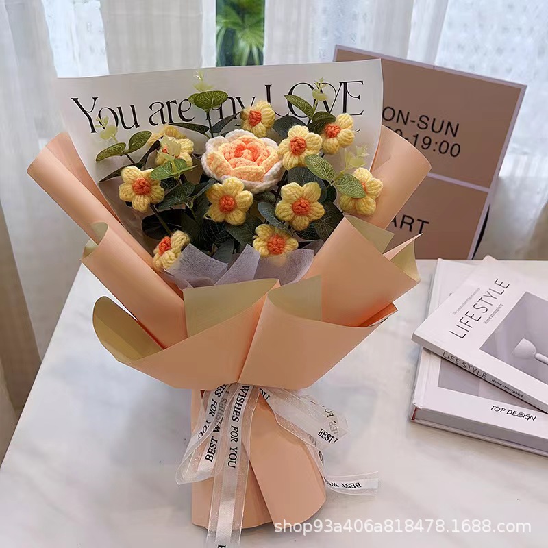 조명이 달린 오렌지색 선물 가방