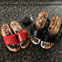 汇泰足底穴位保健鹅卵石按摩拖鞋夏季男女情侣脚底足疗家居凉拖鞋