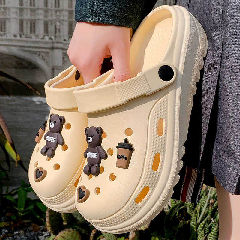 Zapatos Dongdong transpirables nuevos tipos de enfermeras de moda lindos y ligeros al aire libre 2026 verano sandálias al aire libre image 16