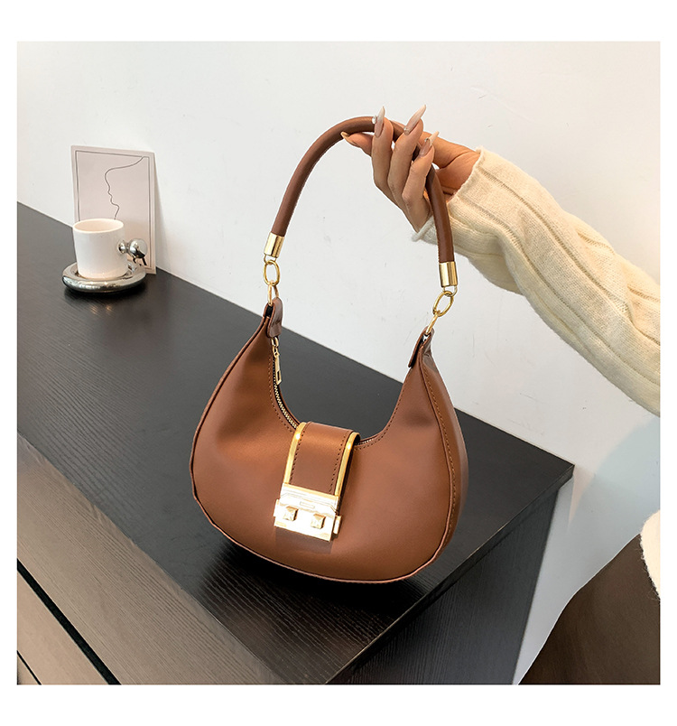 Retro Shoulder Bag For Women Crescent Armpit Bag Candy Colour_voghion.com