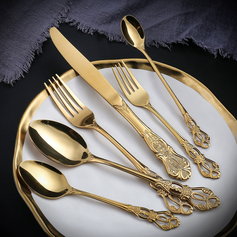 Q Huang Court Cross -граница Amazon Western Tableware Hollow Rongs Spoon Bulls and Bannar Bulls and Downship