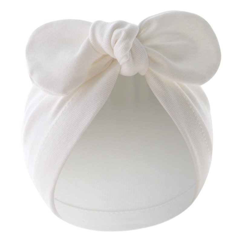 Europe and the United States New newborn fetal cap bow multi-color pullover cap baby spring and summer autumn rabbit ear knotted Indian cap