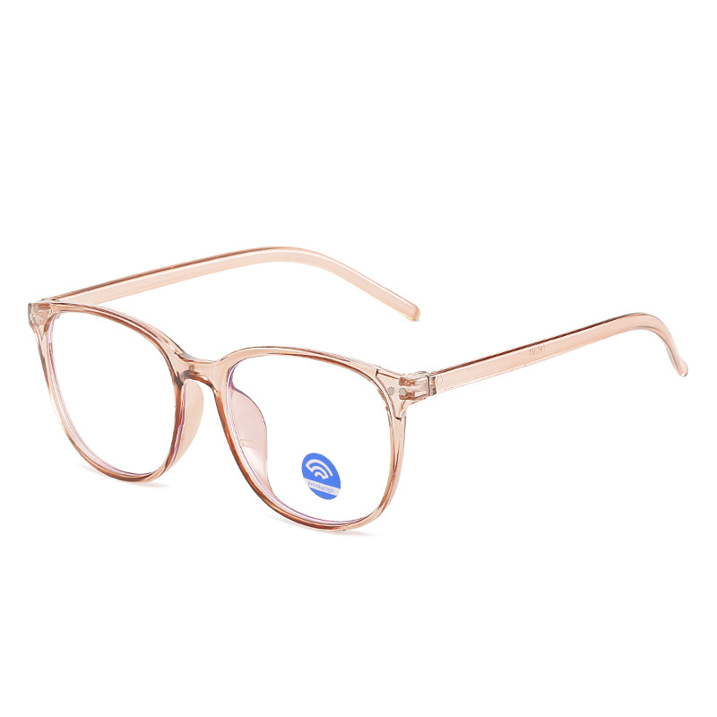 Anti-blue light glasses 2024 new meter nail no degree transparent frame watch computer mobile phone goggles men and women flat light
