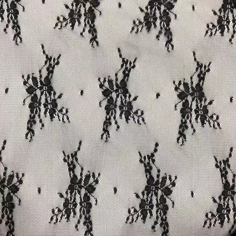 小碎花网纱提花蕾丝布料微弹小花有光镂空透视打底衫连衣裙布料