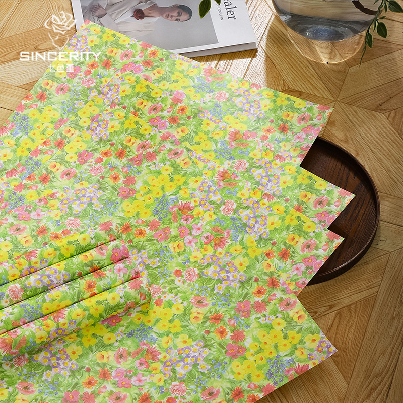 Siete colores cordier flores de color al óleo ramo de flores de papel de envoltura con materiales creativos hechos a mano DIY regalos de flores materiales floristas