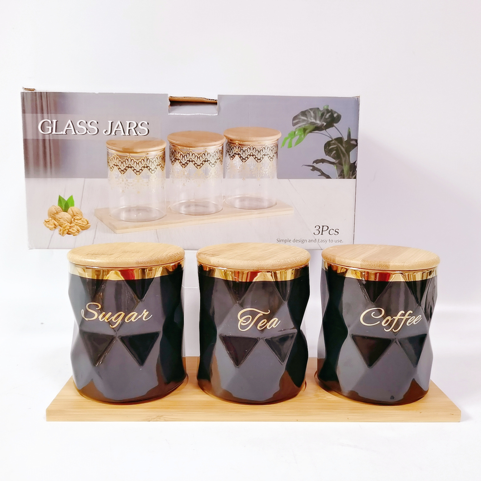 Creativo galvanoplastia cerámica sellada tarro taladro de almacenamiento tarro cocina condimento tarro de azúcar tarro de café tarro de almacenamiento de té