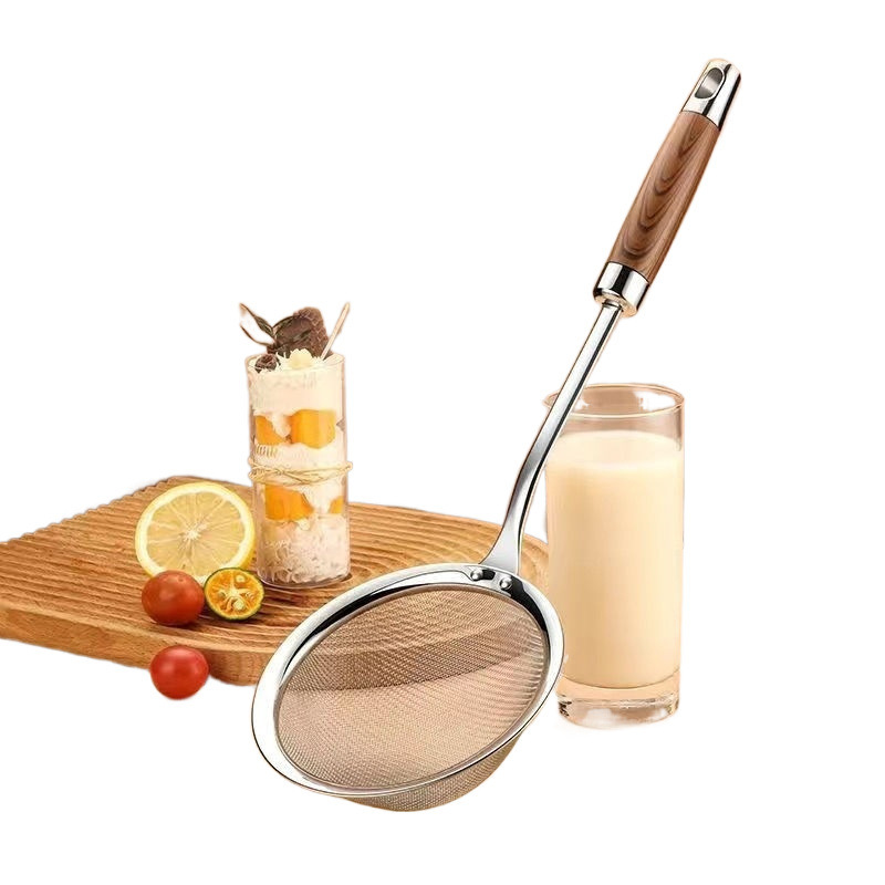 Acero inoxidable cuchara de filtración ultrafina filtro de leche de soja filtro de fritura de escoria de cocina doméstica olla caliente fideos de pesca
