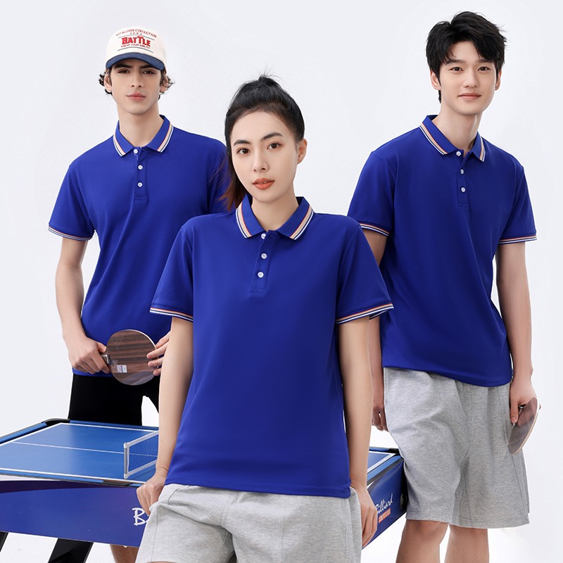 200 g de algodón fino color contraste con la solapa en vivo explosión pesada de verano frío transpirable polo camiseta de manga corta