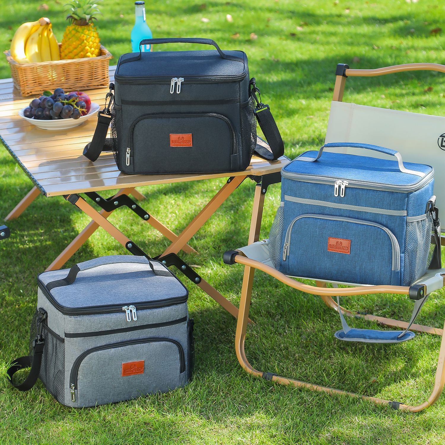 Ventas transfronterizas calientes de Oxford bolsa de aislamiento térmico de gran capacidad refrigerador de almacenamiento fresco de camping invernadero de viaje con bolsa de almuerzo image 5