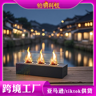 Amazon's Best-Selling Cross-Border Mini Desktop Small Fireplace Stove Alcohol Fireplace Indoor Heating Cross-Border Hot Model