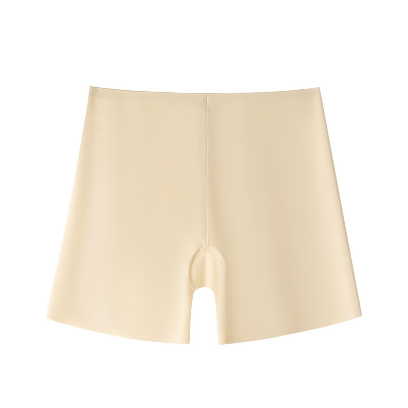 Vientre de seda de hielo que contrae los pantalones de seguridad de levantamiento de cadera ropa interior dos en uno anti-exposición de verano de las mujeres delgadas sin costuras más leggings de tamaño