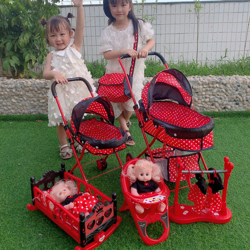 Children's Large Trolley Toy Girls Children's Play House Folding with Doll Simulation Hardcore Baby Shopping Cart Children's Large Trolley Toy Girls Children's Play House Folding with Doll Simulation Hardcore Baby Shopping Cart