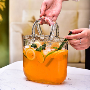 Glass Water Kettle Cold Water Kettle Household Retro Creative Glass Large Capacity Juice Kettle Glass Water Kettle Beverage Kettle