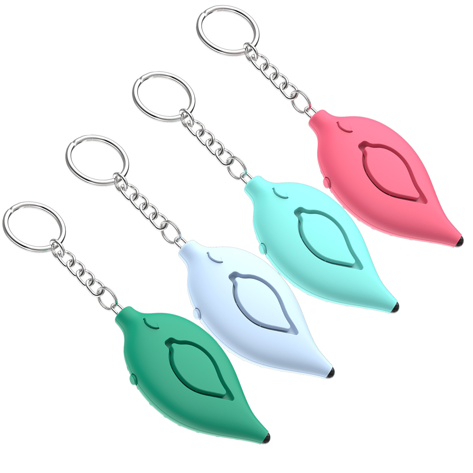 Alarma Personal Forma de Hoja MP-A01 con Luz LED 130 dB para Mujeres y Adultos Mayores