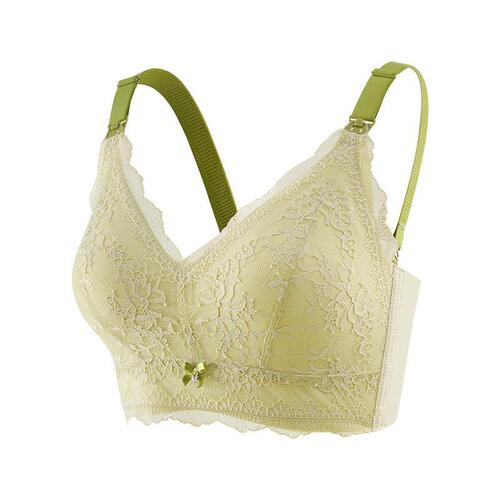 Non-wired lace maternity nursing bra thin front buckle push-up anti-sagging nursing bra wholesale during pregnancy and childbirth