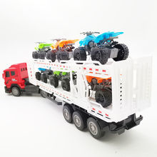 遥控卡车挂车拖头车牵引车超大集装箱充电男孩玩具
