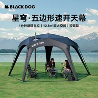 Черный купол-тент Blackdog для кемпинга, быстросборный пятиугольный тент для отдыха на открытом воздухе, защита от солнца.