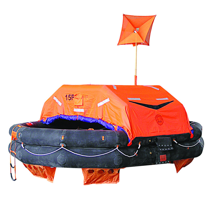 船用抛投式充气救生筏水上救援游艇筏汽艇备用自扶正气胀式救生筏