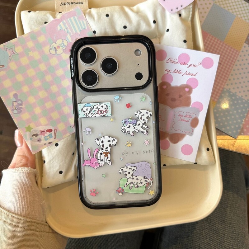 Overtime Artist Bei Bei Ke~! Cute Korean-Style Y2K Illustration Acrylic Phone Case with Dalmatian and Star Designs Overtime Artist Bei Bei Ke~! Cute Korean-Style Y2K Illustration Acrylic Phone Case with Dalmatian and Star Designs
