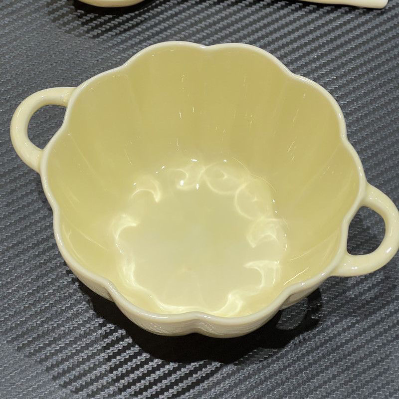 奶黄双耳南瓜碗勺陶瓷南瓜碗风餐具饭碗早餐碗高颜值面碗甜品|undefined